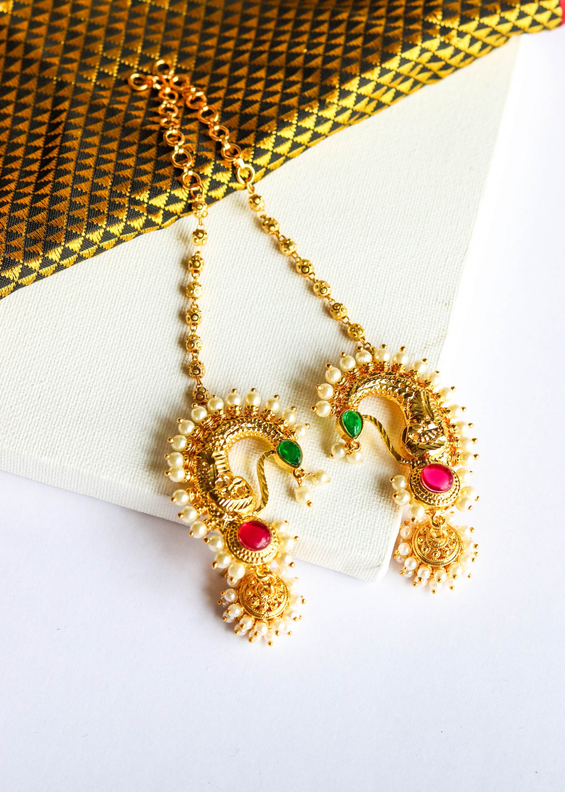 Gold Karnaphul Jhumkas