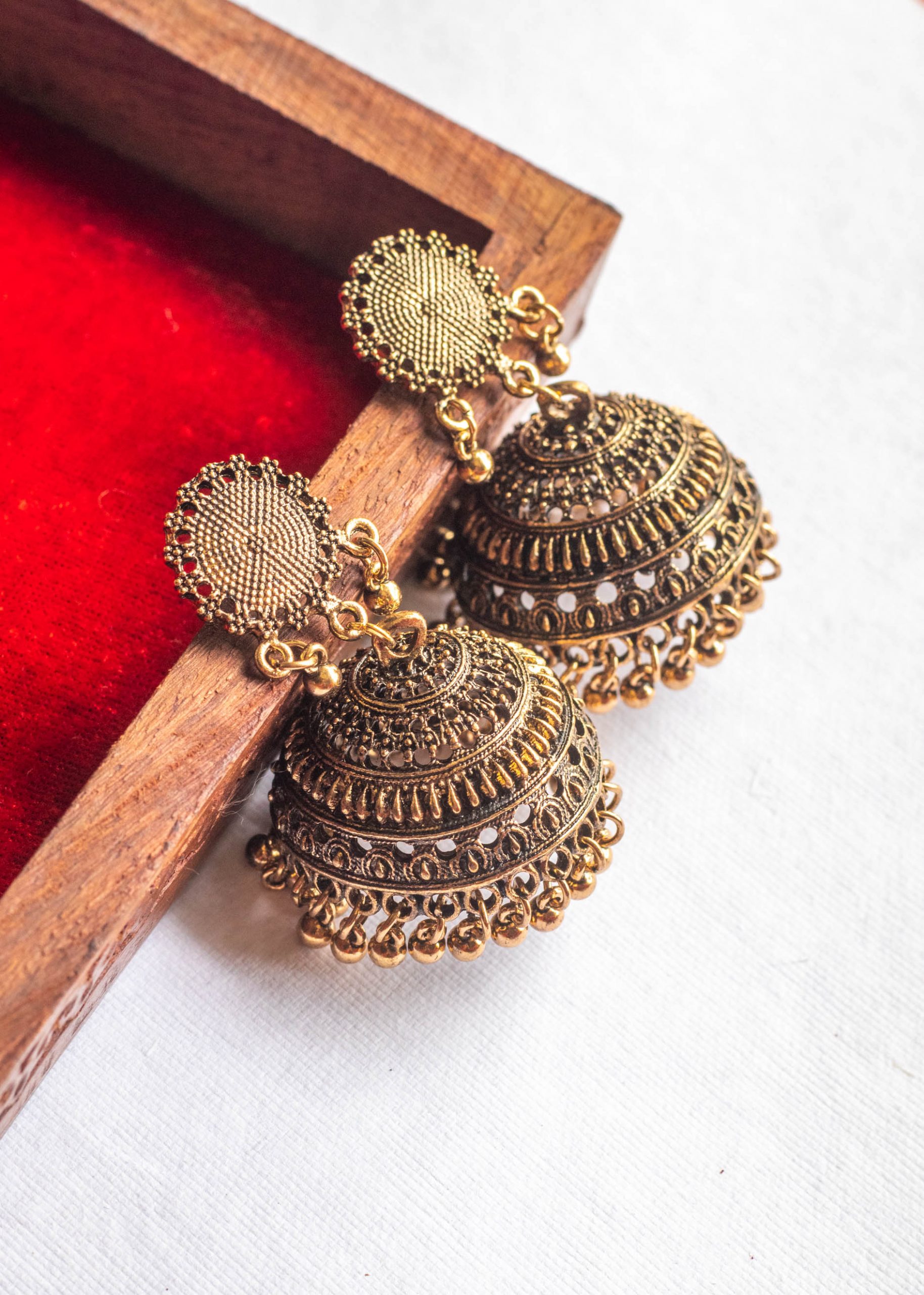 Bronze Big Jhumka Earrings
