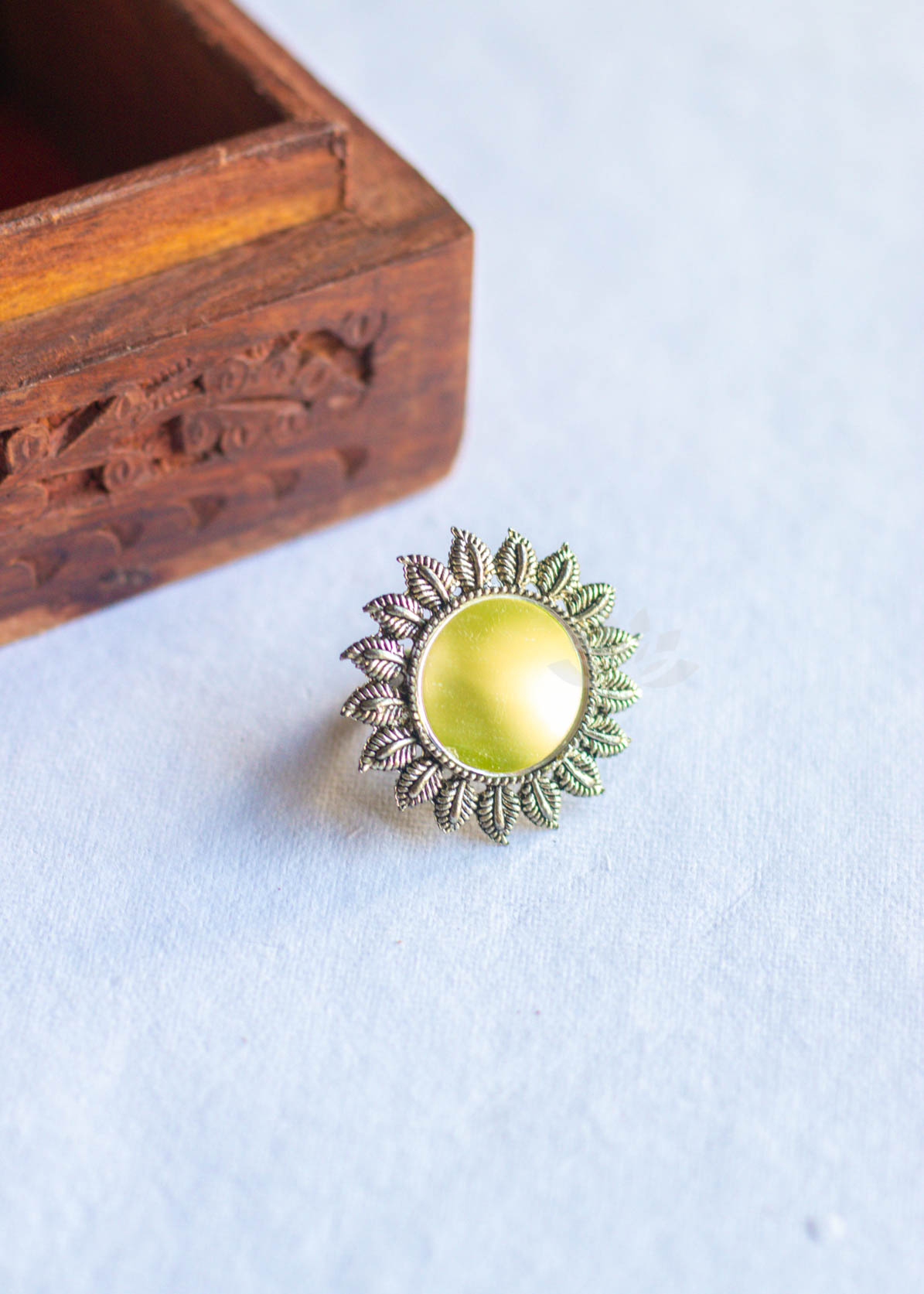 Mirror Silver Round Ring