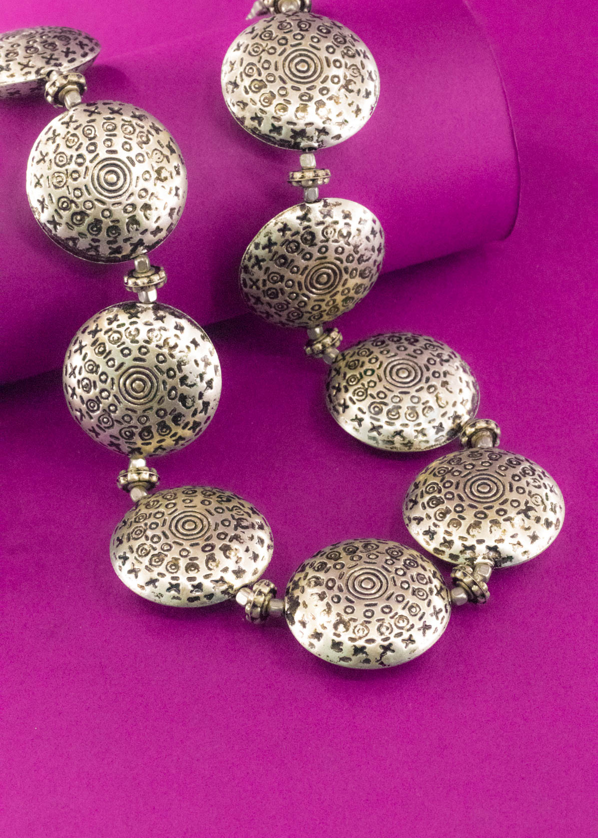 Tribal Silver Brass Neckpiece