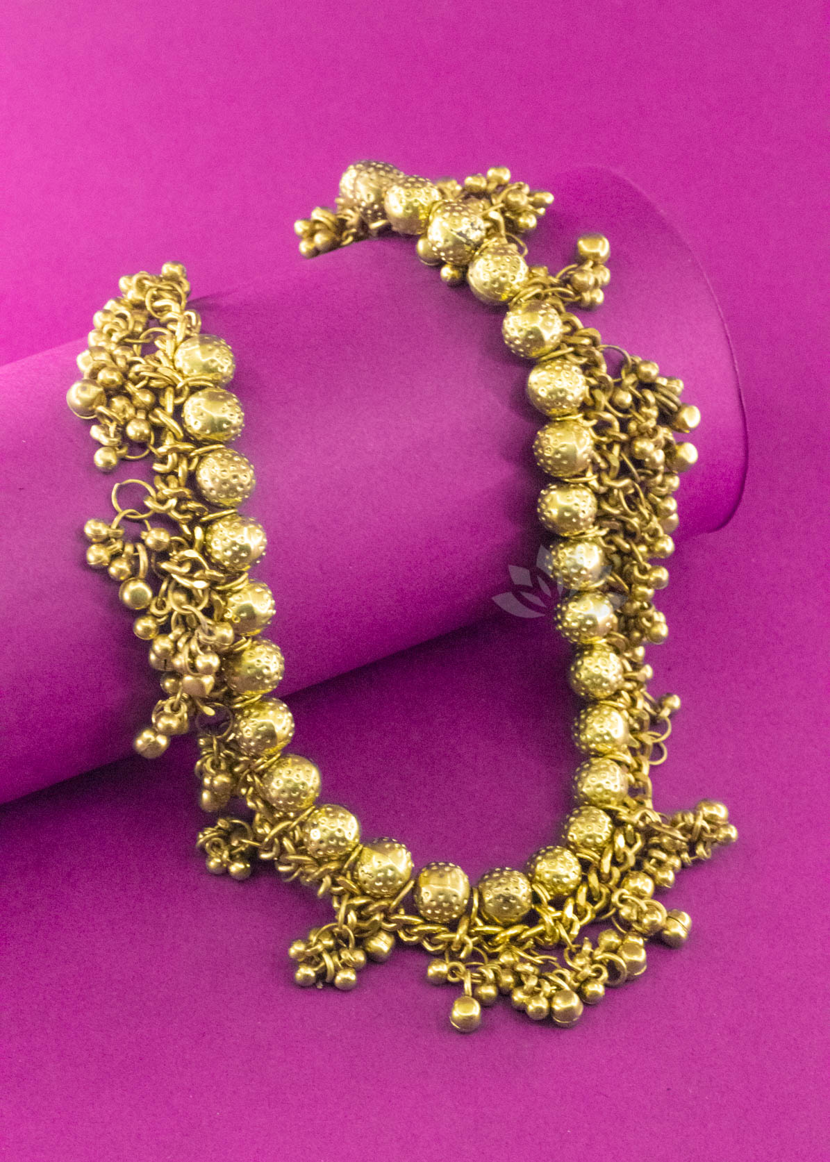 Gold Brass Gungaru Neckpiece