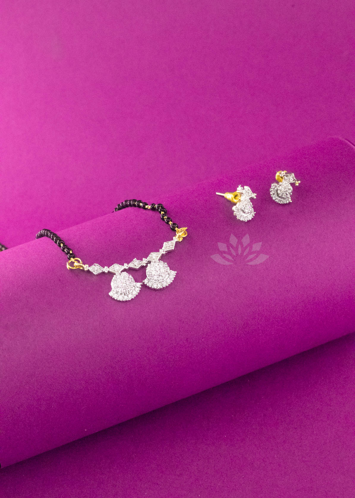 Mangalsutra AD Stone With Earrings
