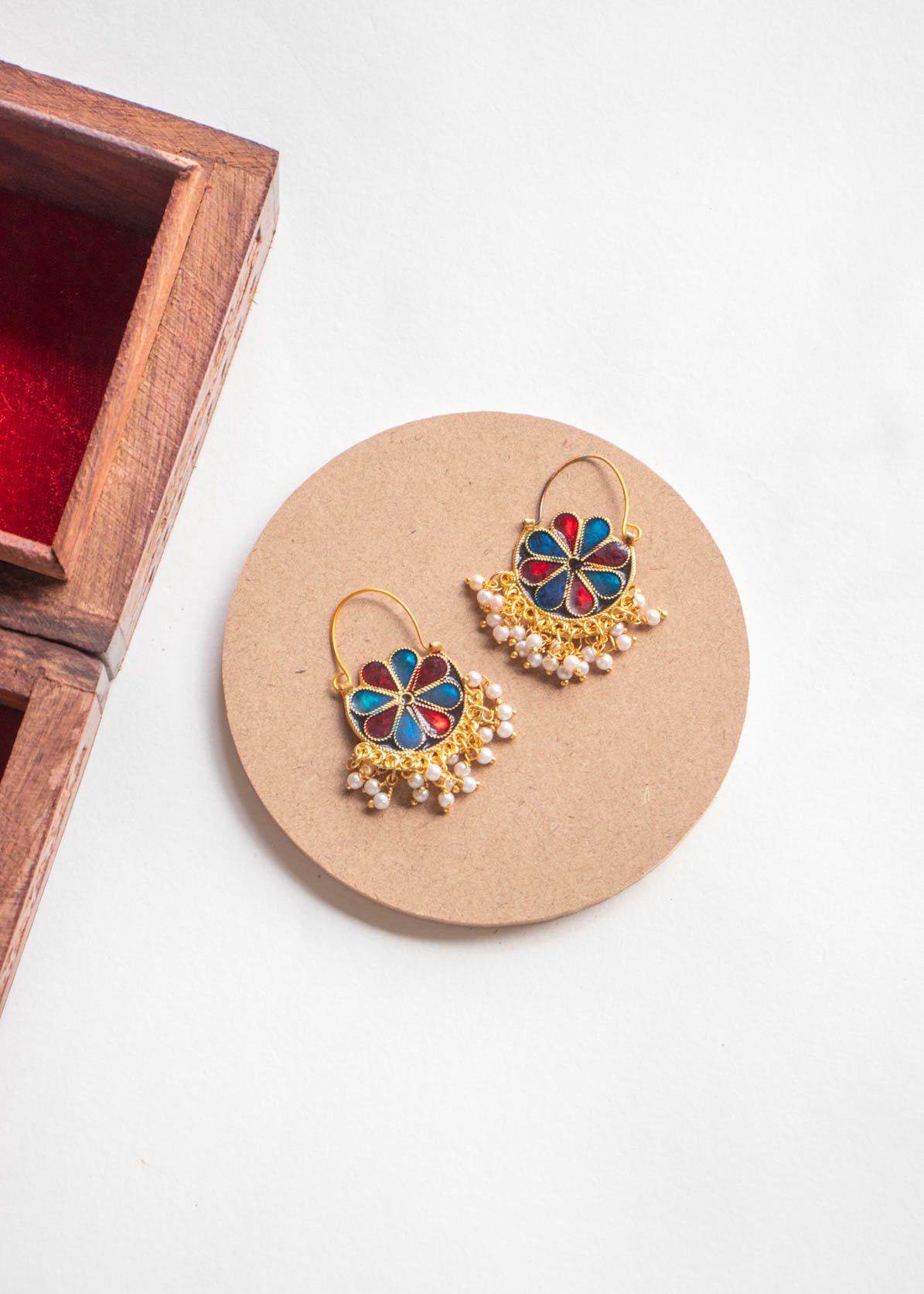 Meenakari Chandbali Earrings