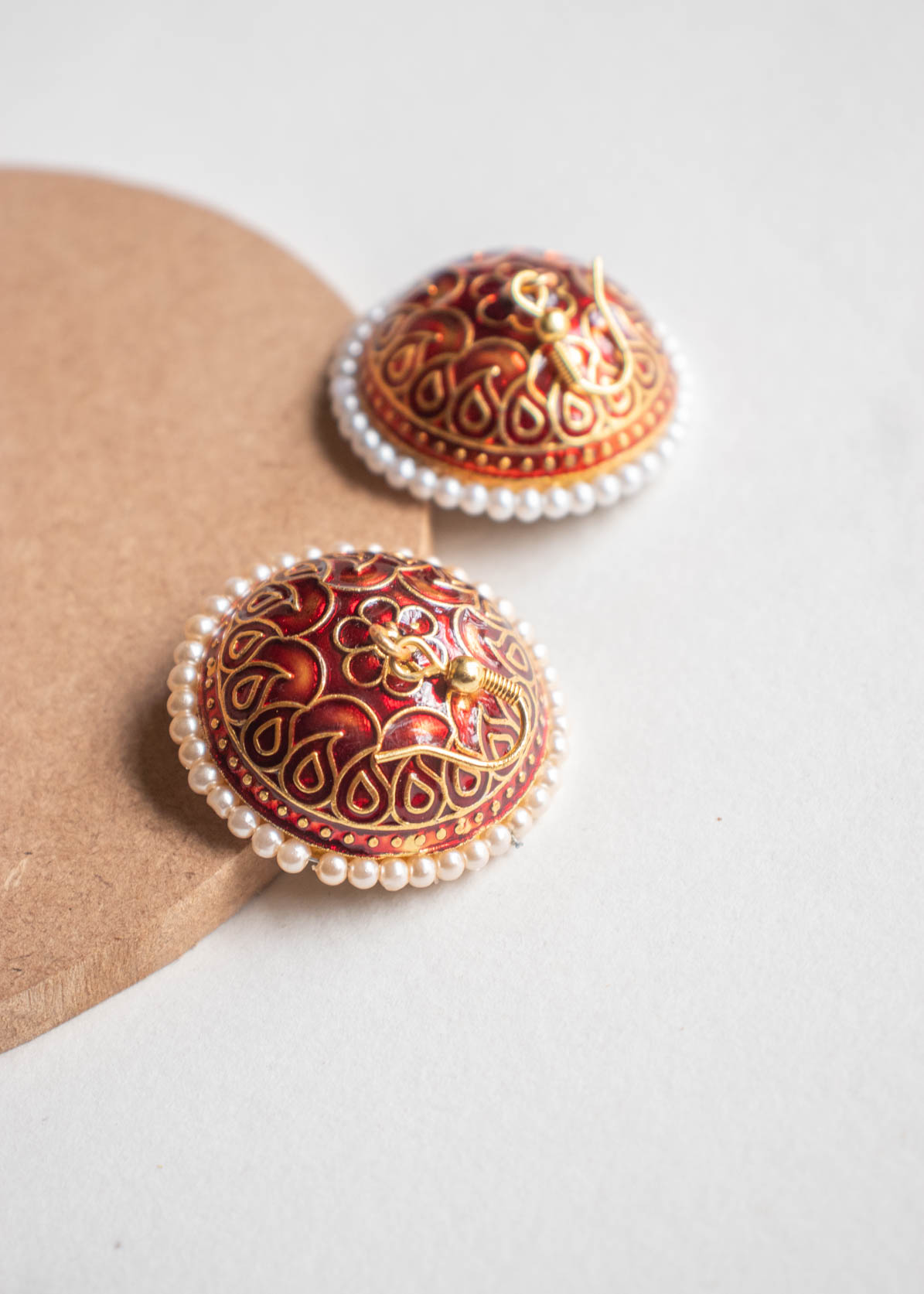Meenakari Jhumka Earrings