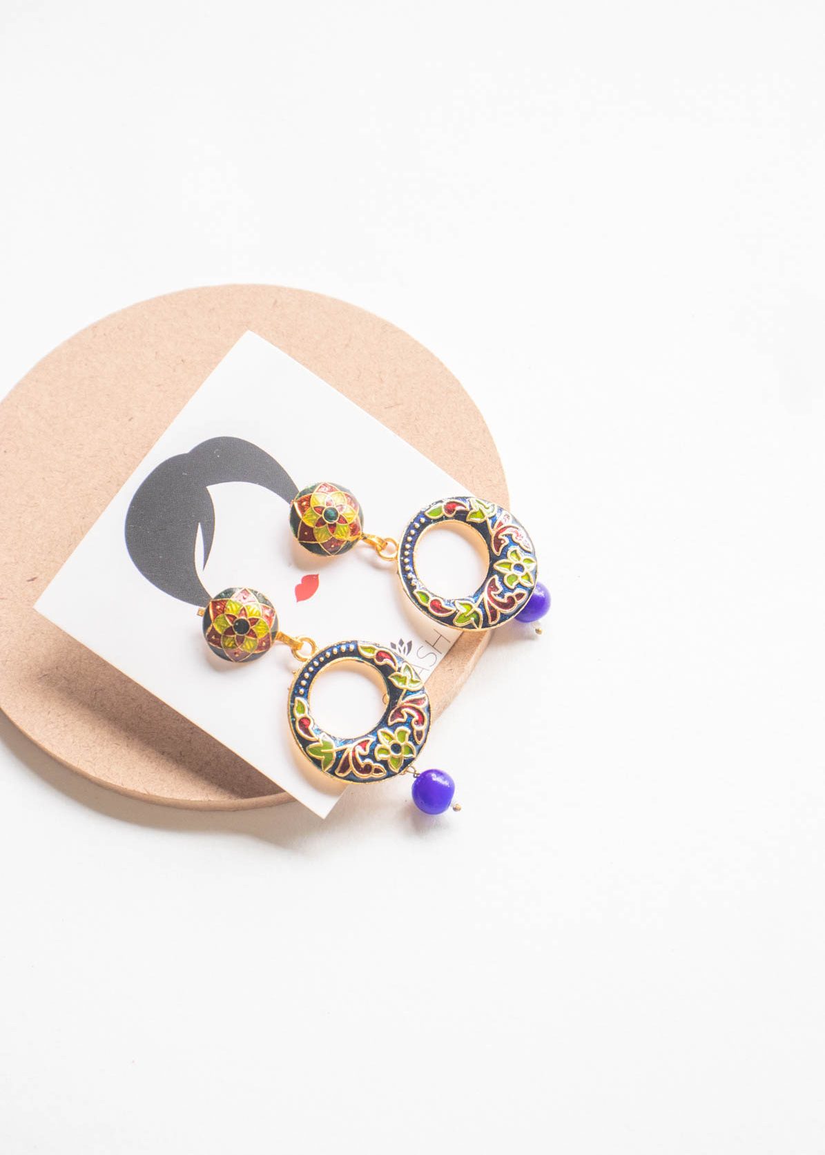 Meenakari Dangler Earrings