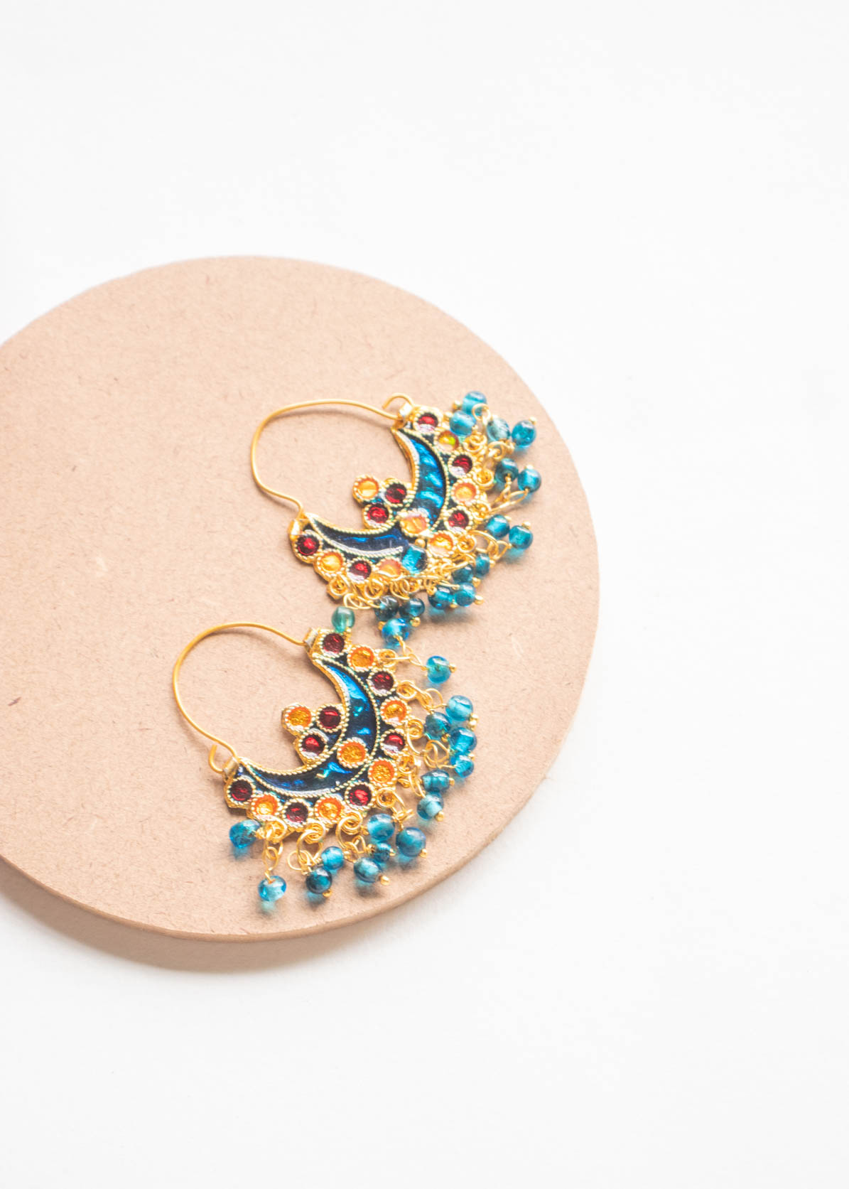 Meenakari Chandbali Earrings