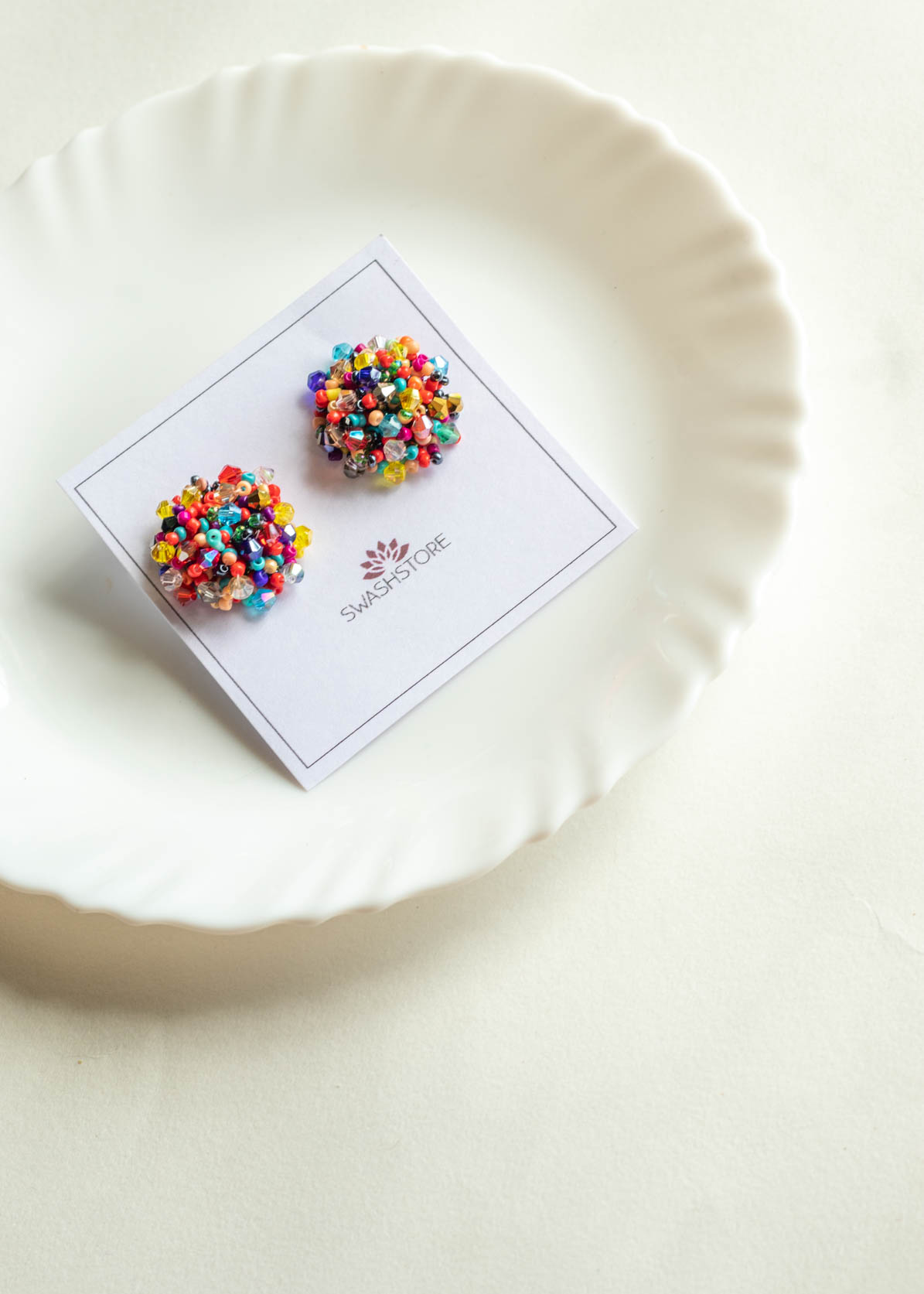 Beads Multicolor Stud Earrings