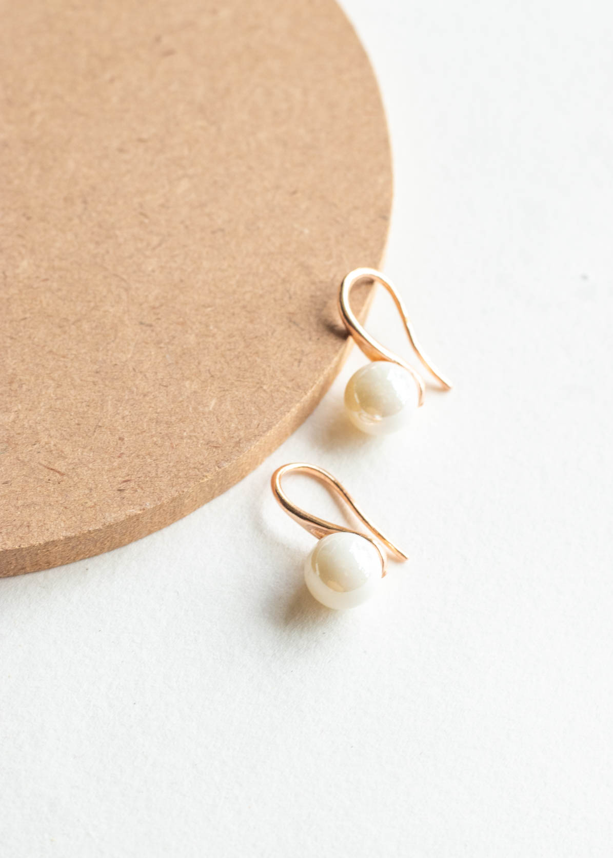 Pearl White Small Dangler Earrings