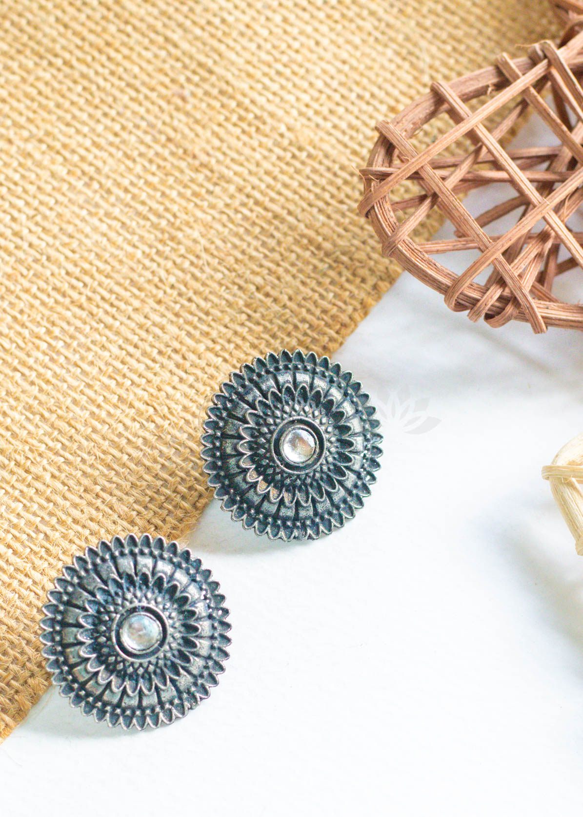 Silver Lookalike Stud Earrings