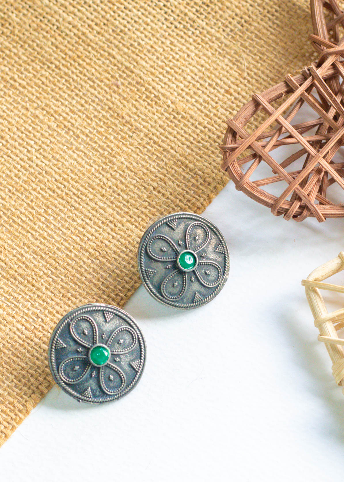 Silver Lookalike Stud Earrings