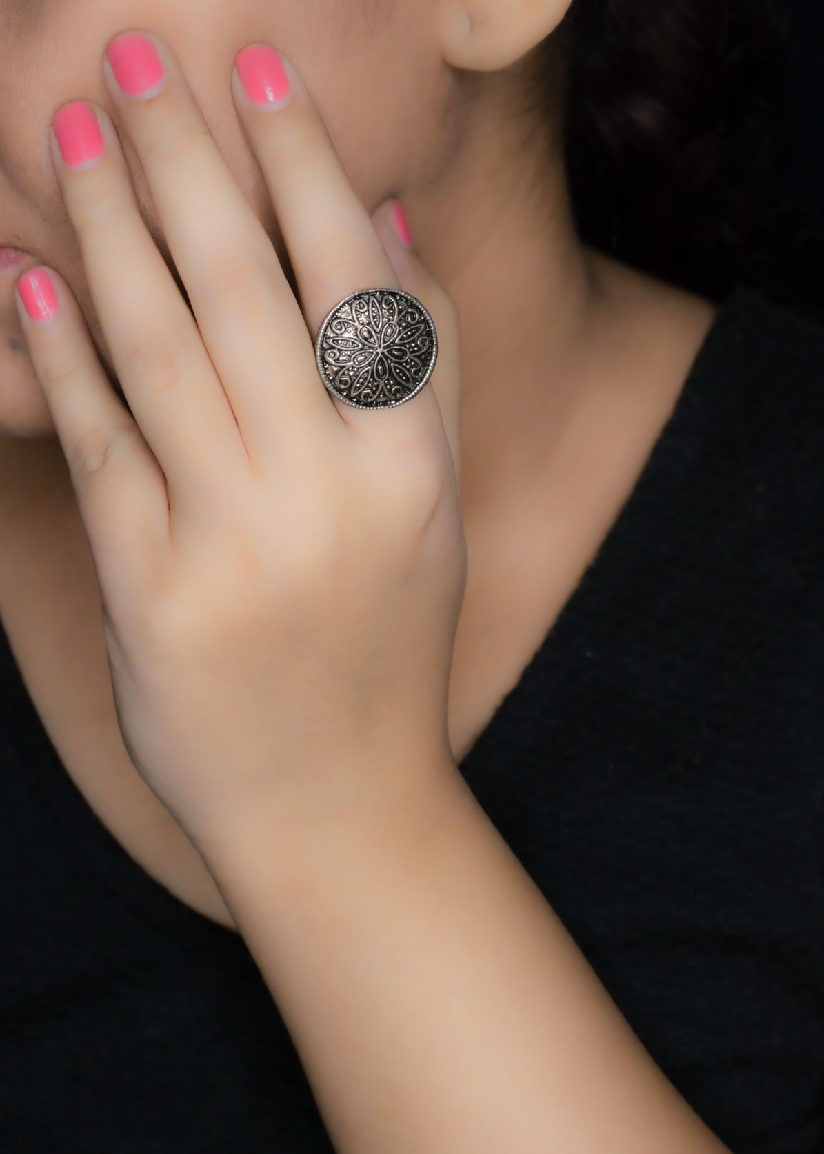 Silver Round Ring