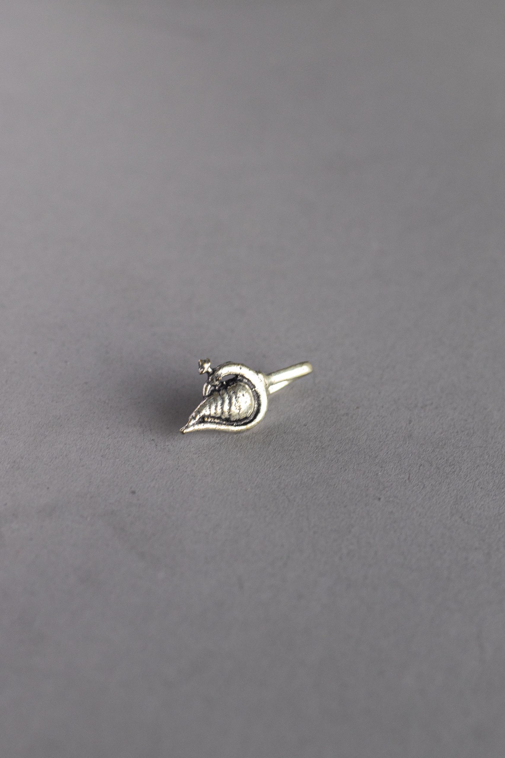 Silver Peacock Clip On Nosering (Press One)