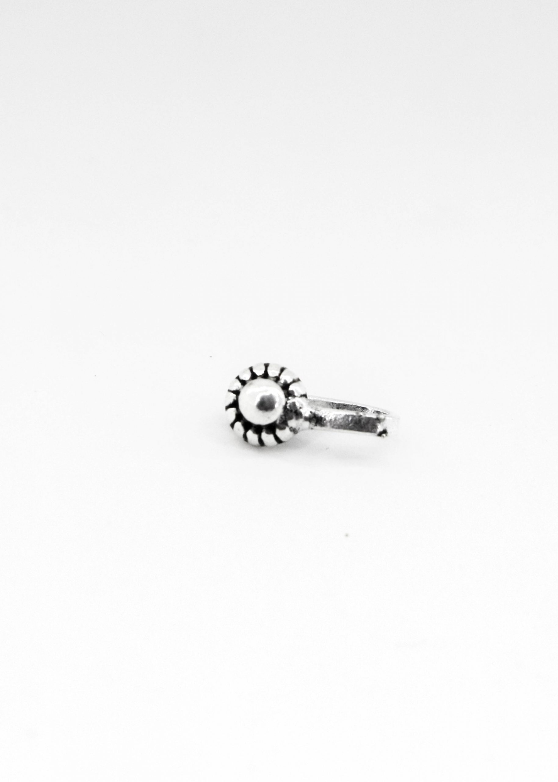 Silver Clip On Nosering (Press One)