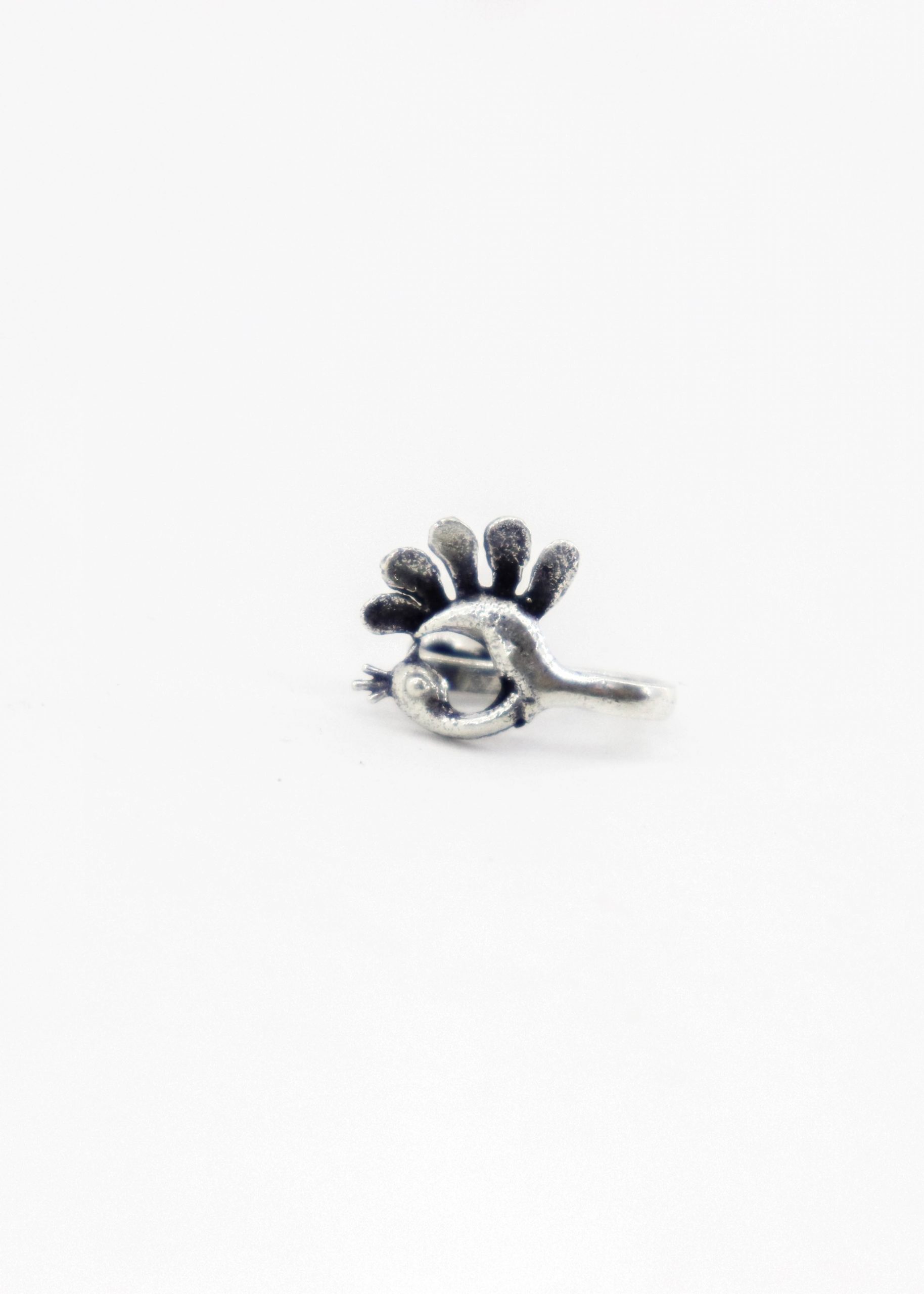 Silver Flower Clip On Nosering (Press One)