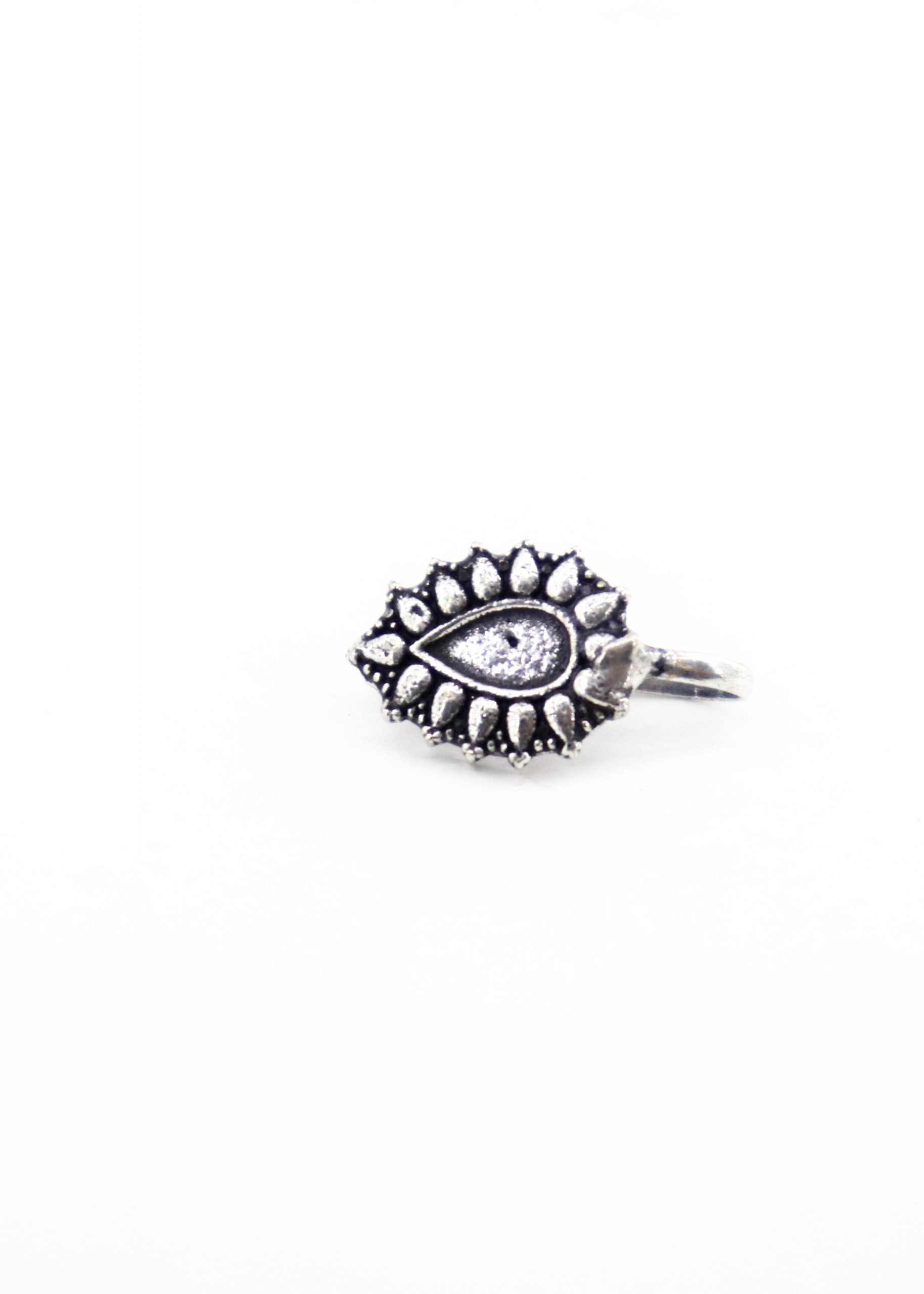 Silver Clip On Nosering (Press One)