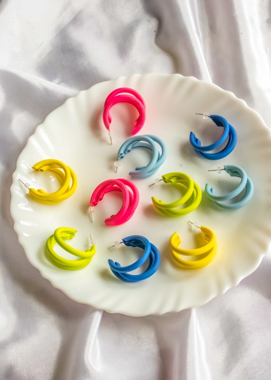 Matte Finish Hoop Earrings