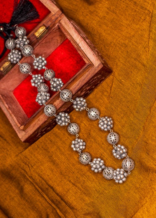 Silver Ghungaru Long Neckpiece