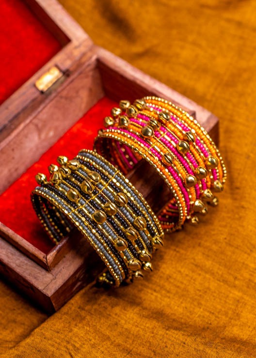 Color Beads Adustable Bracelet/Kada