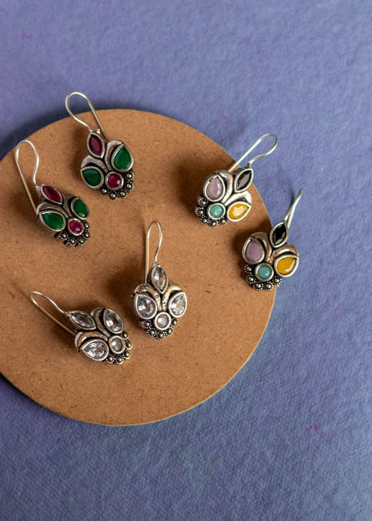 Teen Patti Stone Dangler Earrings